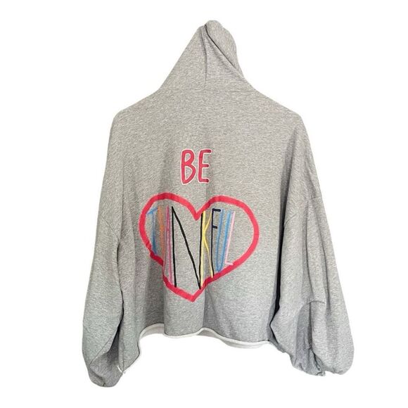 Wren + Glory NYC Hand Painted Be Thankful Oversized Hoodie - Picture 3 of 8